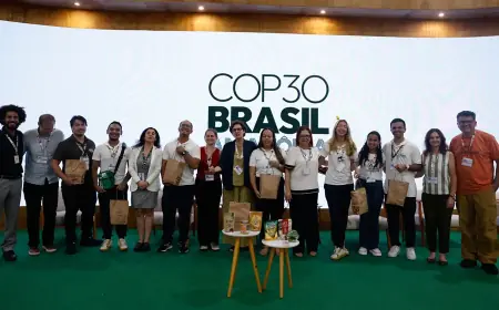 Voluntários da COP30 recebem kit de alimentos da agricultura familiar