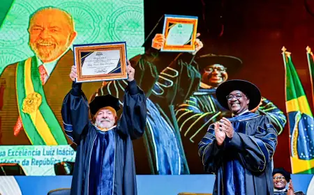 Lula recebe título de doutor honoris causa em Moçambique