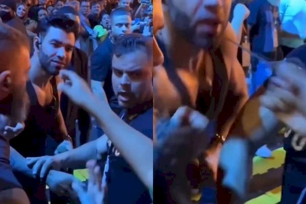 Gusttavo Lima tem colar furtado durante show em São Luís. Veja vídeo