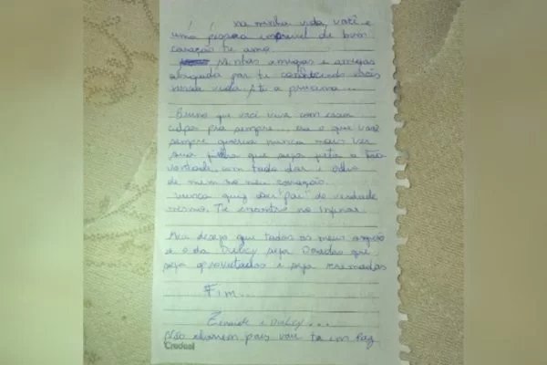 Em carta, mãe que matou filha no DF disse ao pai da criança: “Que viva com a culpa”