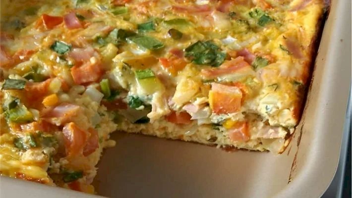 OMELETE DE FORNO COM VEGETAIS