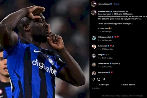 Lukaku se manifesta após caso de preconceito: “Fo#%-se o racismo”