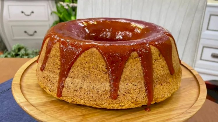 Bolo de fubá simples no liquidificador