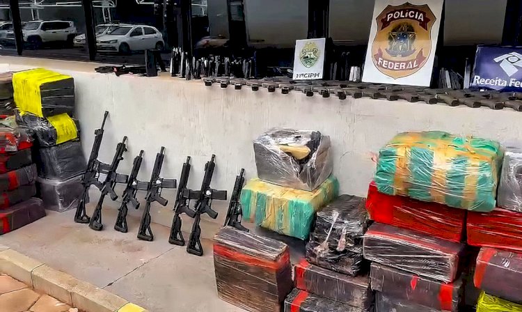 PF apreende grande quantidade de maconha e armas no Paraná