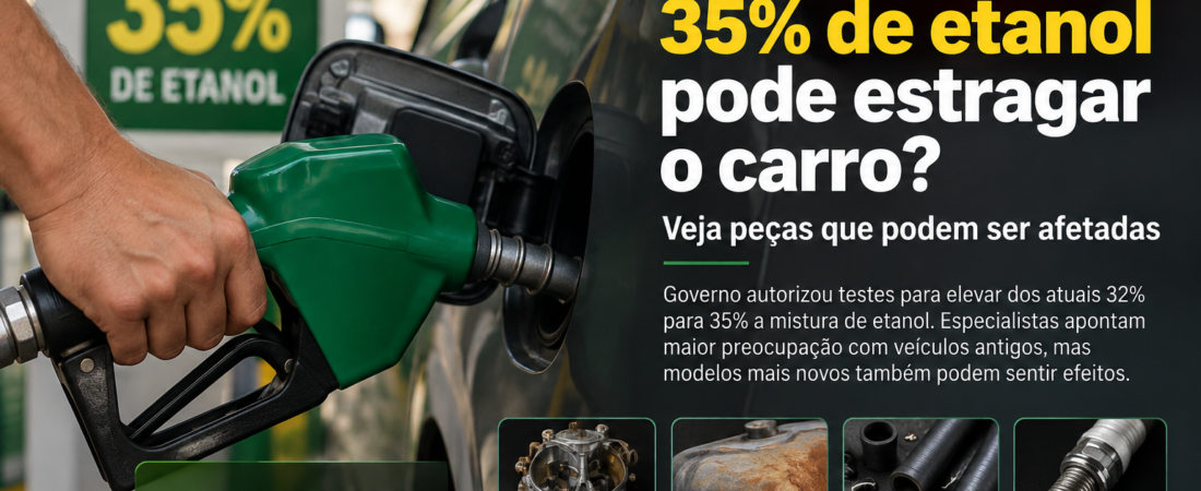 Gasolina com 35% de etanol pode afetar carros? Entenda quais peças exigem atenção