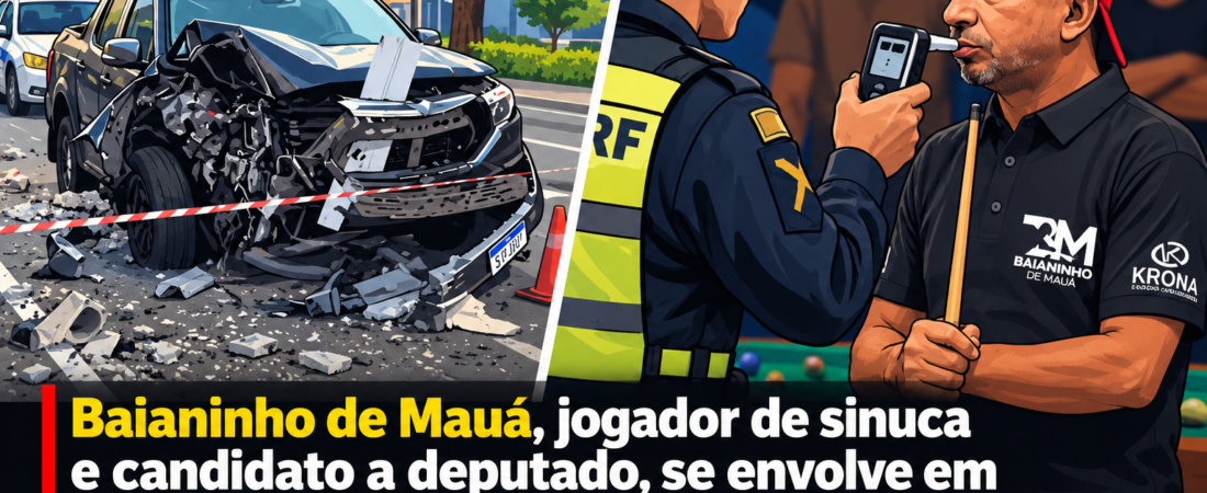 Baianinho de Mauá é preso após acidente em SP; bafômetro aponta embriaguez