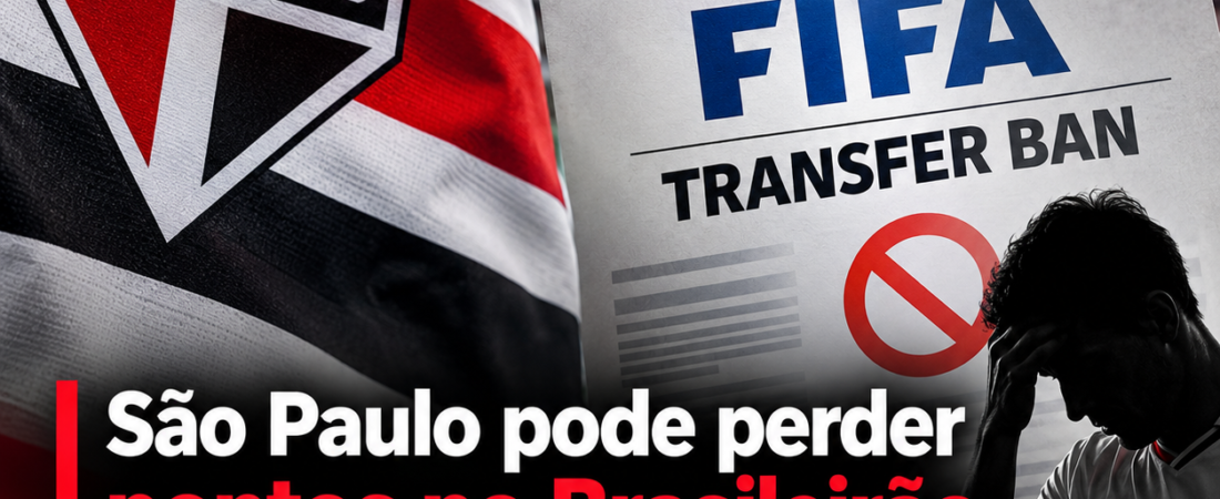 São Paulo pode perder até seis pontos no Brasileirão por dívida que gerou transfer ban da Fifa