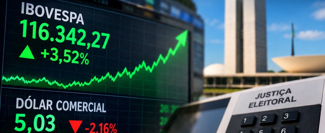 Ibovespa dispara e dólar cai após 1º turno das eleições; mercado reage ao resultado presidencial